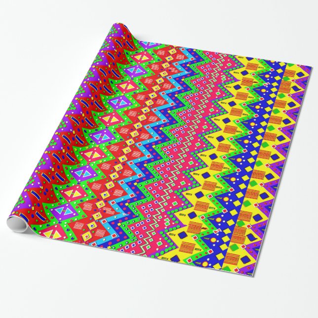 Festive Mexican Print Wrapping Papper, Glossy, Presentpapper (Utrullad)