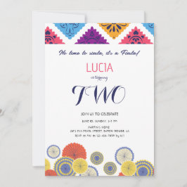 Festive Mexikanska Pappra Fläkt Cactus 2:a födelse Inbjudningar