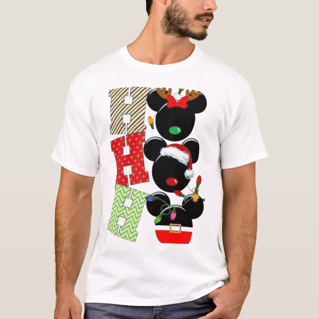 Festive Mickey-Inspired Helgdag T-Shirt Design (Framsida)
