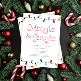 Festive Mingle & Jingle jul Ljus Party Inbjudningar