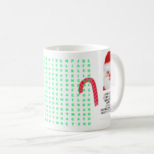 Festive Mini 25 Ord Puzzle Search Santa Kaffemugg