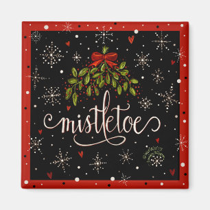 Festive Mistletoe Jul Helgdag Inspirief Magnet