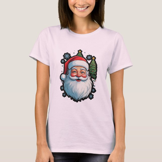"Festive Mode: Santa, Snö & Julgran Mag T Shirt (Framsida)