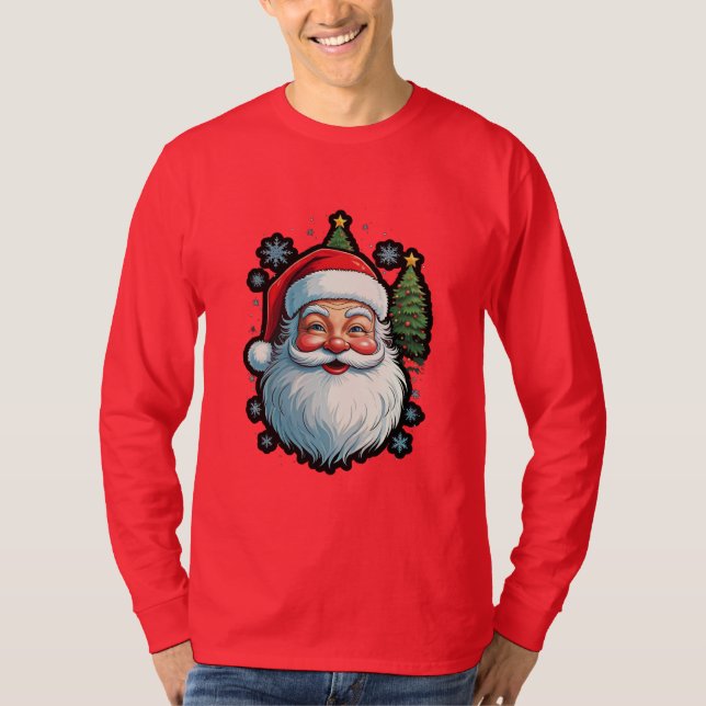"Festive Mode: Santa, Snö & Julgran Mag T Shirt (Framsida)