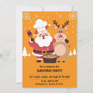 Festive Modern Funny Cute-julinbjudan Inbjudningar