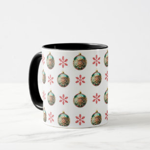 Festive Modern Winter Snöflingor Cute Mugg