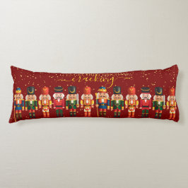Festive Modern Xmas Red Cute Nutcracker Kroppskudde