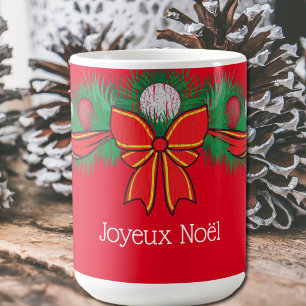 Festive motifs - Joyeux Noël - red Coffee Mugg