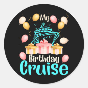 Festive My Birthday Cruise Frakt Party Cruising Runt Klistermärke