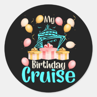 Festive My Birthday Cruise Frakt Party Cruising Runt Klistermärke