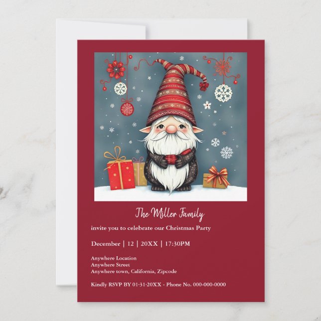 Festive mysigt christmas gnome in Disguise (Framsida)