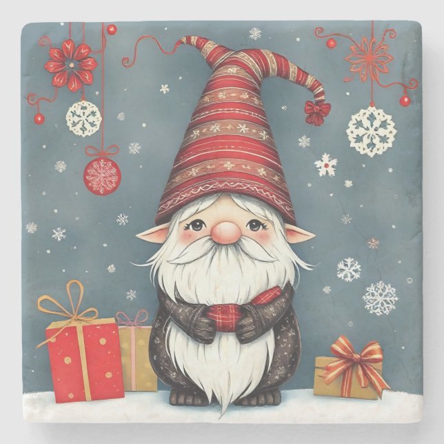 Festive mysigt christmas gnome in Disguise Stenunderlägg (Framsidan)