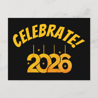 Festive New Year postcard Helg Vykort