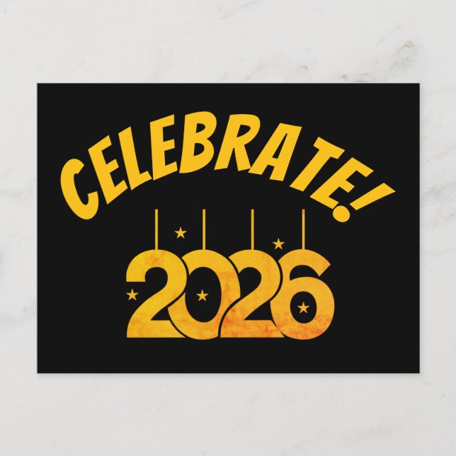 Festive New Year postcard Helg Vykort (Framsida)