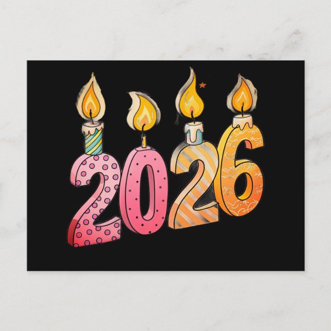 Festive New Year postcard Helg Vykort (Framsida)