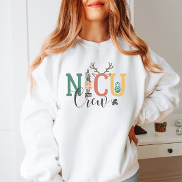 Festive NICU Crew Christmas Sweatshirt  T Shirt