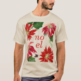 Festive Noel Poinsettia Blommigt T Shirt