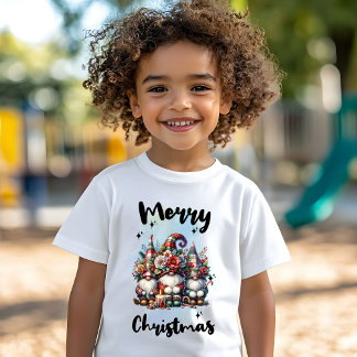 Festive Nordic Gnome Trio with Candles and Winter T Shirt