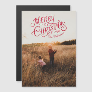 Festive Nostalgia God jul Photo Magnet