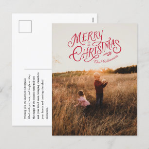 Festive Nostalgia God jul Photo Postcard Helg Vykort