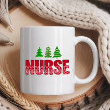 Festive Nurse Crew Christmas Mug