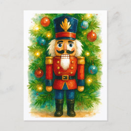 Festive Nutcracker Christmas Postcard Helg Vykort