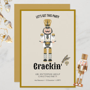 Festive Nutcracker Elegant Neutralt jul Party Inbjudningar