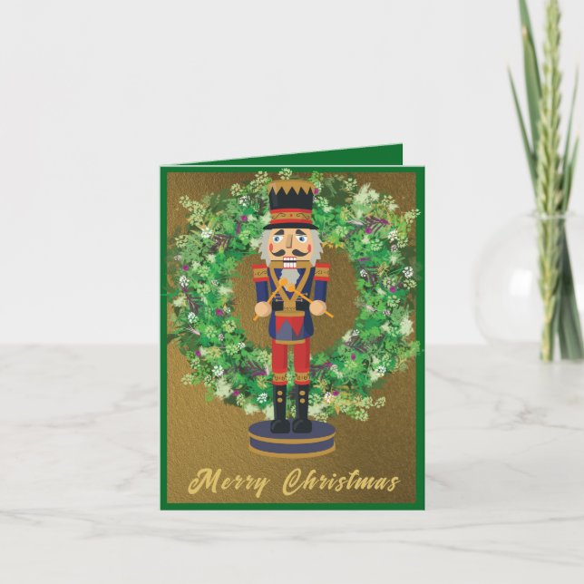 Festive Nutcracker Helgdag Card Helgkort (Framsida)