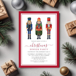 Festive Nutcracker, julmiddag Party Inbjudningar