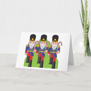 Festive Nutcracker Soldiers med Polkagrisar Kort