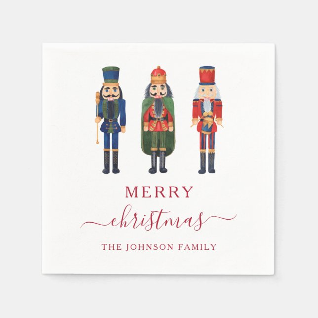 Festive Nutcrackers skriker jul Pappersservett (Framsidan)