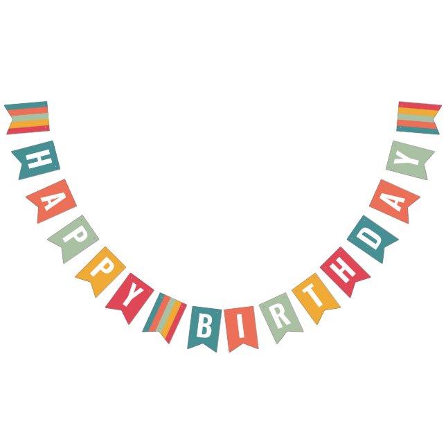 Festive och Bold Färg Swatch födelsedag Vimplar (Alla)