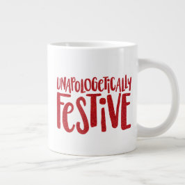 Festive och lustig röd glitter helgdag jumbo mugg
