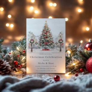Festive Office Corporate jul Firande Inbjudningar