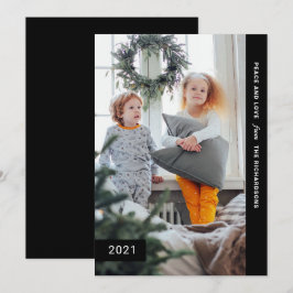 Festive Önskemål | Modern ett foto Julkort