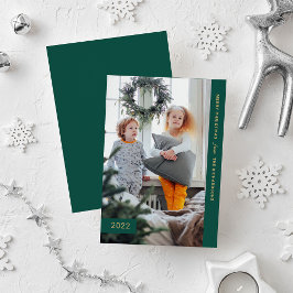 Festive Önskemål | Modern ett foto Julkort