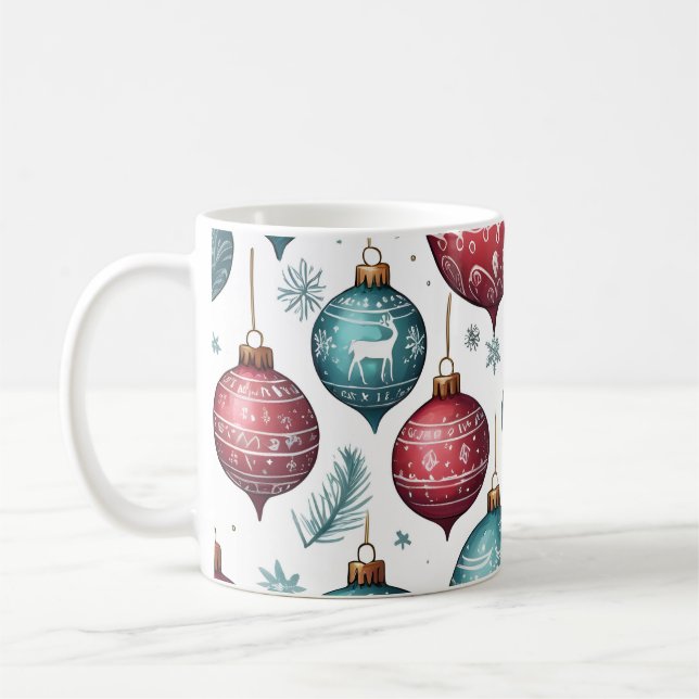 Festive ornament pattern kaffemugg (Vänster)