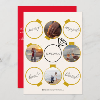 Festive Ornaments Merry and Engine Julkort