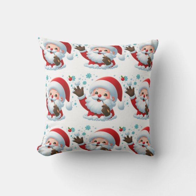 Festive Outdoor Santa Dekorativ kudde (Framsida)