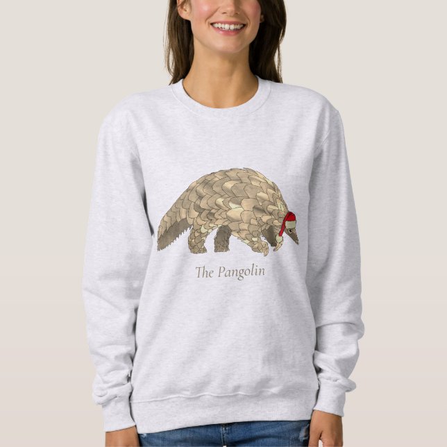 Festive Pangolin Endangered Animal Högers Activism T Shirt (Framsida)