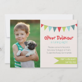 Festive Party Banner Photo Birthday-inbjudningar Inbjudningar