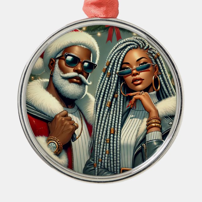 Festive Party Santa Julgransprydnad Metall (Framsidan)