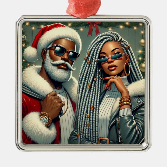 Festive Party Santa Julgransprydnad Metall (Framsidan)