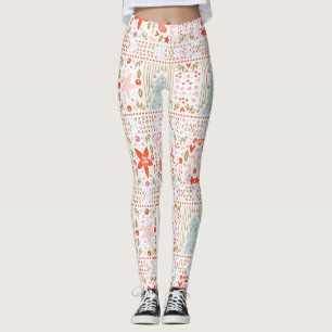 Festive Pastel God jul Helgdag Leggings
