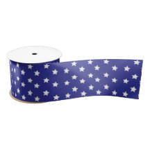 Festive Patriotic Blue Ribbon med vita stjärnor