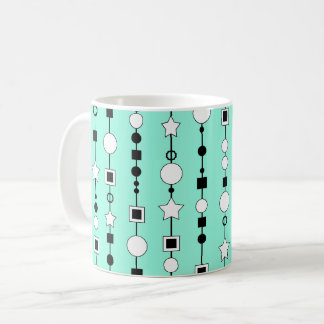 Festive pattern with string beads and jewelry star kaffemugg