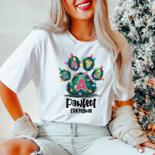 Festive Paw Print Helgdag Tee
