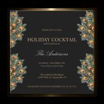 Festive Peacock Helgdag Cocktail jul Party