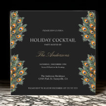 Festive Peacock Helgdag Cocktail jul Party