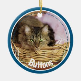 Festive Pet Photo 2021 jul Ceramic Ornamen Julgransprydnad Keramik